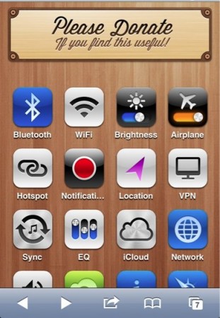 プロファイルを利用した設定ショートカットアイコン